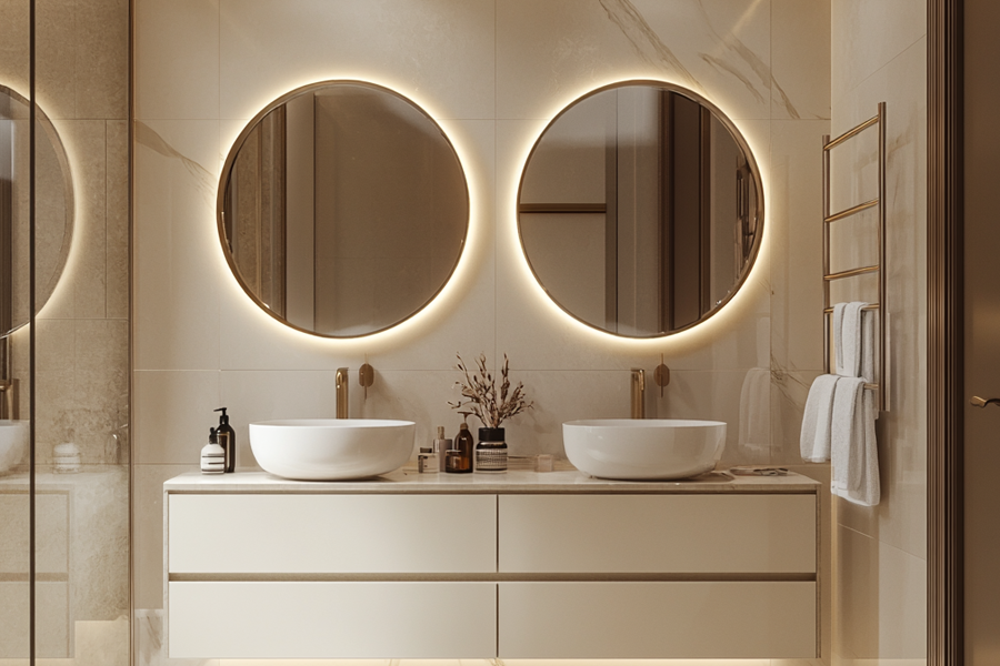 Illuminated RGB Bathroom Mirror