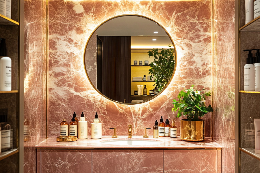 Round LED Vanity Mirror with Anti-Fog