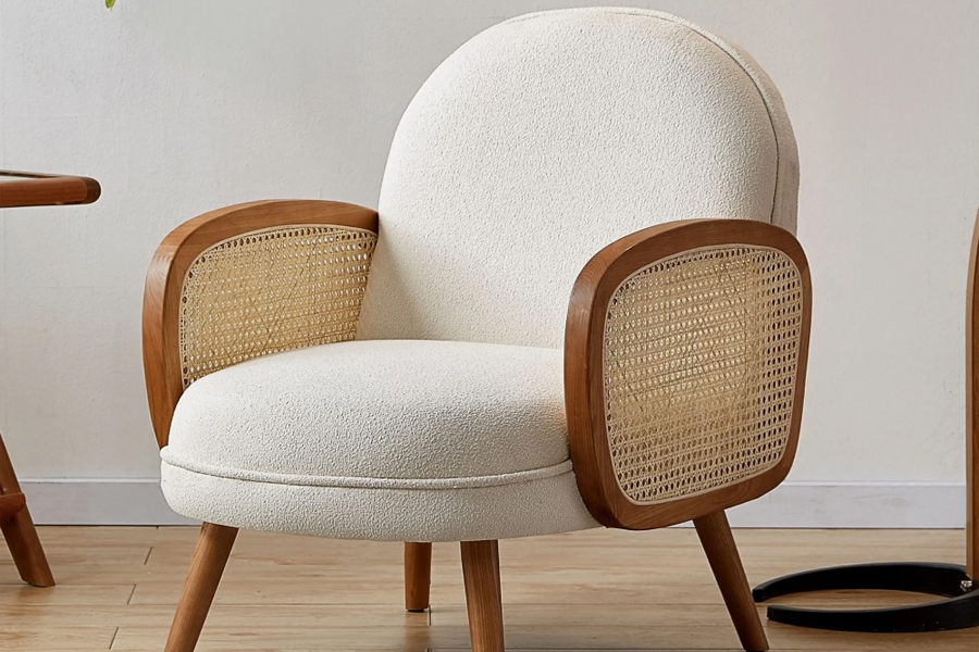 Scandinavian Rattan Armchair