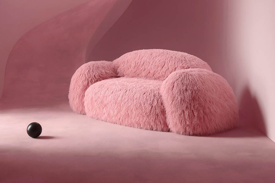 Scandinavian Plush Armchair